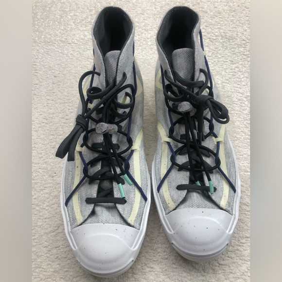 Converse Renew Morphlon Jack Purcell Rally Mid Top Sneakers Mens Size 13 Gray - Picture 14 of 16